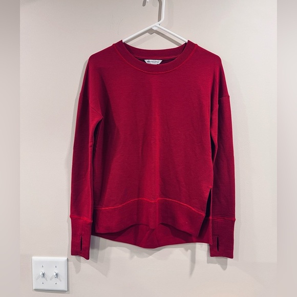 🔥ATHLETA Red Crewneck Sweatshirt🔥 - Picture 1 of 7
